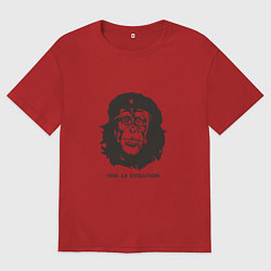 Футболка оверсайз мужская Viva la evolution, цвет: красный