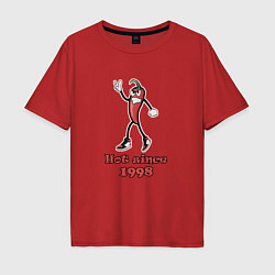 Футболка оверсайз мужская Hot since 1998, цвет: красный