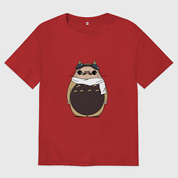 Футболка оверсайз мужская Тоторо Порко Россо, цвет: красный