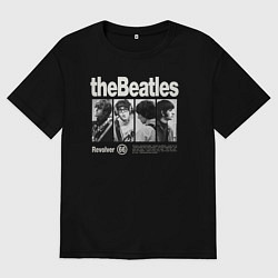 Футболка оверсайз мужская The Beatles rock, цвет: черный