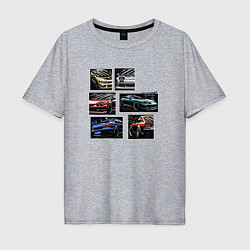 Футболка оверсайз мужская Cars Japan, цвет: меланж