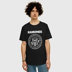 Футболка оверсайз мужская Ramones Blitzkrieg Bop, цвет: черный — фото 2