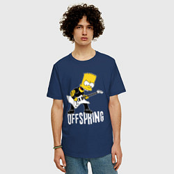 Футболка оверсайз мужская Offspring Барт Симпсон рокер, цвет: тёмно-синий — фото 2