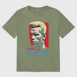 Футболка оверсайз мужская Терминатор арт, цвет: авокадо