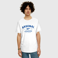 Футболка оверсайз мужская Arsenal london the gunners, цвет: белый — фото 2