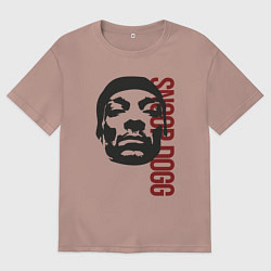 Футболка оверсайз мужская Репер Snoop Dogg, цвет: пыльно-розовый