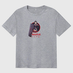 Футболка оверсайз мужская Мейпл - Не люблю боль, цвет: меланж