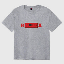 Футболка оверсайз мужская Roblox деталь, цвет: меланж