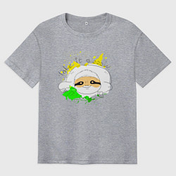 Футболка оверсайз мужская Ленивец: Take it slow, цвет: меланж