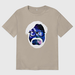 Футболка оверсайз мужская Космический Миядзаки, цвет: миндальный