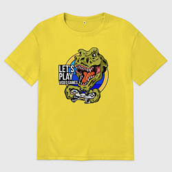 Футболка оверсайз мужская Lets play video games, цвет: желтый