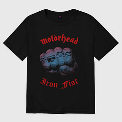 Футболка оверсайз мужская Motorhead Iron Fist, цвет: черный