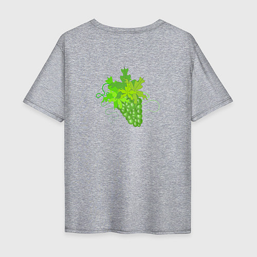 Мужская футболка оверсайз Во мне целая гроздь винограда / Меланж – фото 2