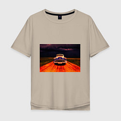 Мужская футболка оверсайз Классический американский автомобиль Chevrolet 210