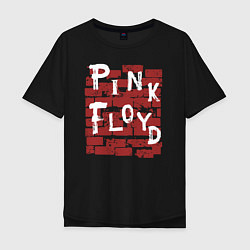 Футболка оверсайз мужская Рок музыка pink floyd стена, цвет: черный
