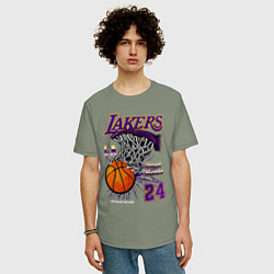 Футболка оверсайз мужская LA Lakers Kobe, цвет: авокадо — фото 2