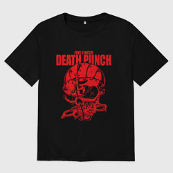 Футболка оверсайз мужская Five Finger Death Punch череп, цвет: черный