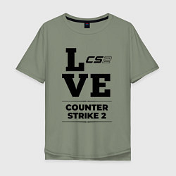 Футболка оверсайз мужская Counter Strike 2 love classic, цвет: авокадо