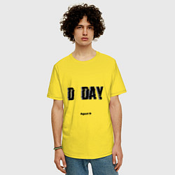 Футболка оверсайз мужская D DAY Agust D, цвет: желтый — фото 2
