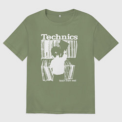 Футболка оверсайз мужская Tichnics music, цвет: авокадо