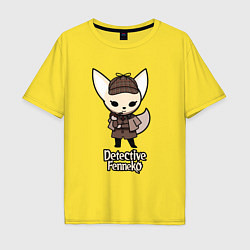 Футболка оверсайз мужская Detective Fenneko, цвет: желтый