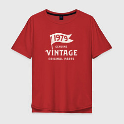 Футболка оверсайз мужская 1979 подлинный винтаж - оригинальные детали, цвет: красный