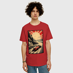 Футболка оверсайз мужская Формула 50x: Болид, цвет: красный — фото 2