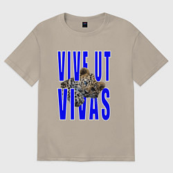 Футболка оверсайз мужская Vive ut vivas, цвет: миндальный