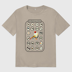 Футболка оверсайз мужская ChickenGun GUN, цвет: миндальный