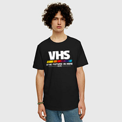 Футболка оверсайз мужская VHS retro 1976, цвет: черный — фото 2