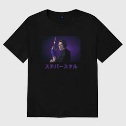 Футболка оверсайз мужская Степастр Японский, цвет: черный