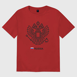 Мужская футболка оверсайз Герб минимализм