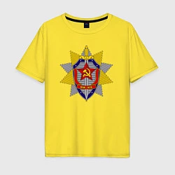 Футболка оверсайз мужская ВЧК КГБ, цвет: желтый
