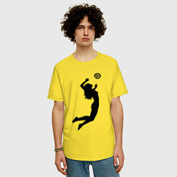 Футболка оверсайз мужская Volley girl, цвет: желтый — фото 2