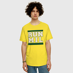 Футболка оверсайз мужская Run Milwaukee Bucks, цвет: желтый — фото 2