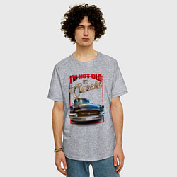 Футболка оверсайз мужская Классика автомобиль Buick Roadmaster, цвет: меланж — фото 2