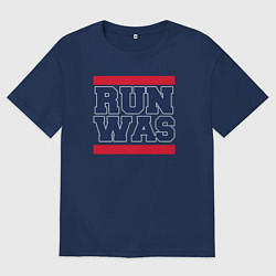 Футболка оверсайз мужская Run Washington Wizards, цвет: тёмно-синий