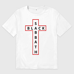 Футболка оверсайз мужская Black Sabbath, цвет: белый