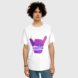 Футболка оверсайз мужская Yamaster Gradient, цвет: белый — фото 2