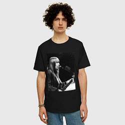 Футболка оверсайз мужская Янка Дягилева, цвет: черный — фото 2