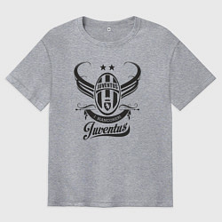 Футболка оверсайз мужская Juventus fan, цвет: меланж