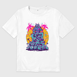 Футболка оверсайз мужская Расмус и его враги, цвет: белый