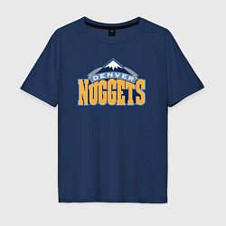 Футболка оверсайз мужская Denver Nuggets, цвет: тёмно-синий