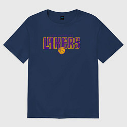 Футболка оверсайз мужская Team Lakers, цвет: тёмно-синий