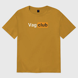 Футболка оверсайз мужская Vag club, цвет: горчичный