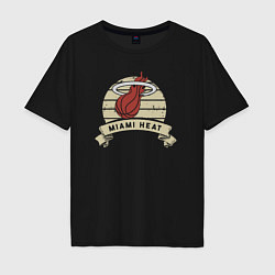 Футболка оверсайз мужская Heat logo, цвет: черный