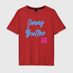 Футболка оверсайз мужская Jimmy Butler 22, цвет: красный