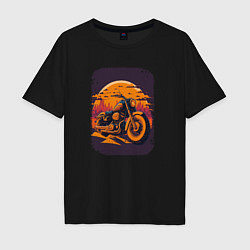 Футболка оверсайз мужская Vintage Harley Tribute, цвет: черный