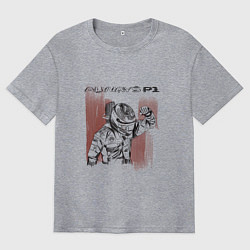 Футболка оверсайз мужская Always P1 black, цвет: меланж