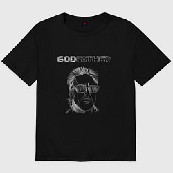 Футболка оверсайз мужская Godfather white, цвет: черный